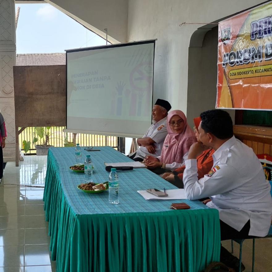 Sosialisasi Kawasan Tampa Asap Rokok di Desa Sidokerto, Karangjati, Ngawi