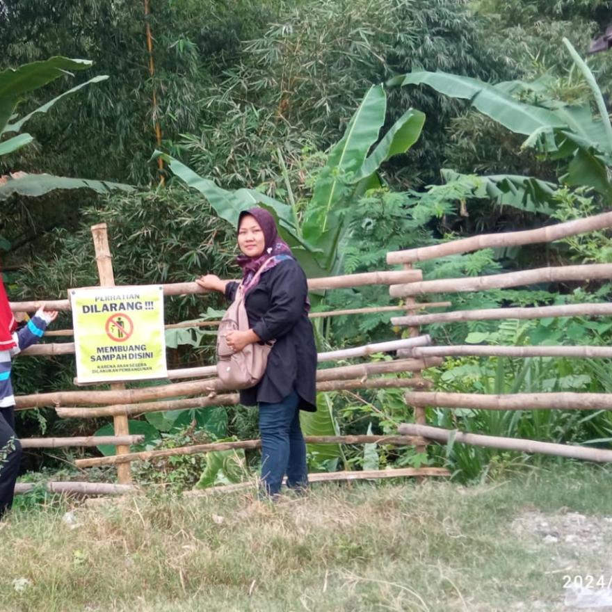 Desa sidokerto mengeluarkan larangan buang sampah sembarangan